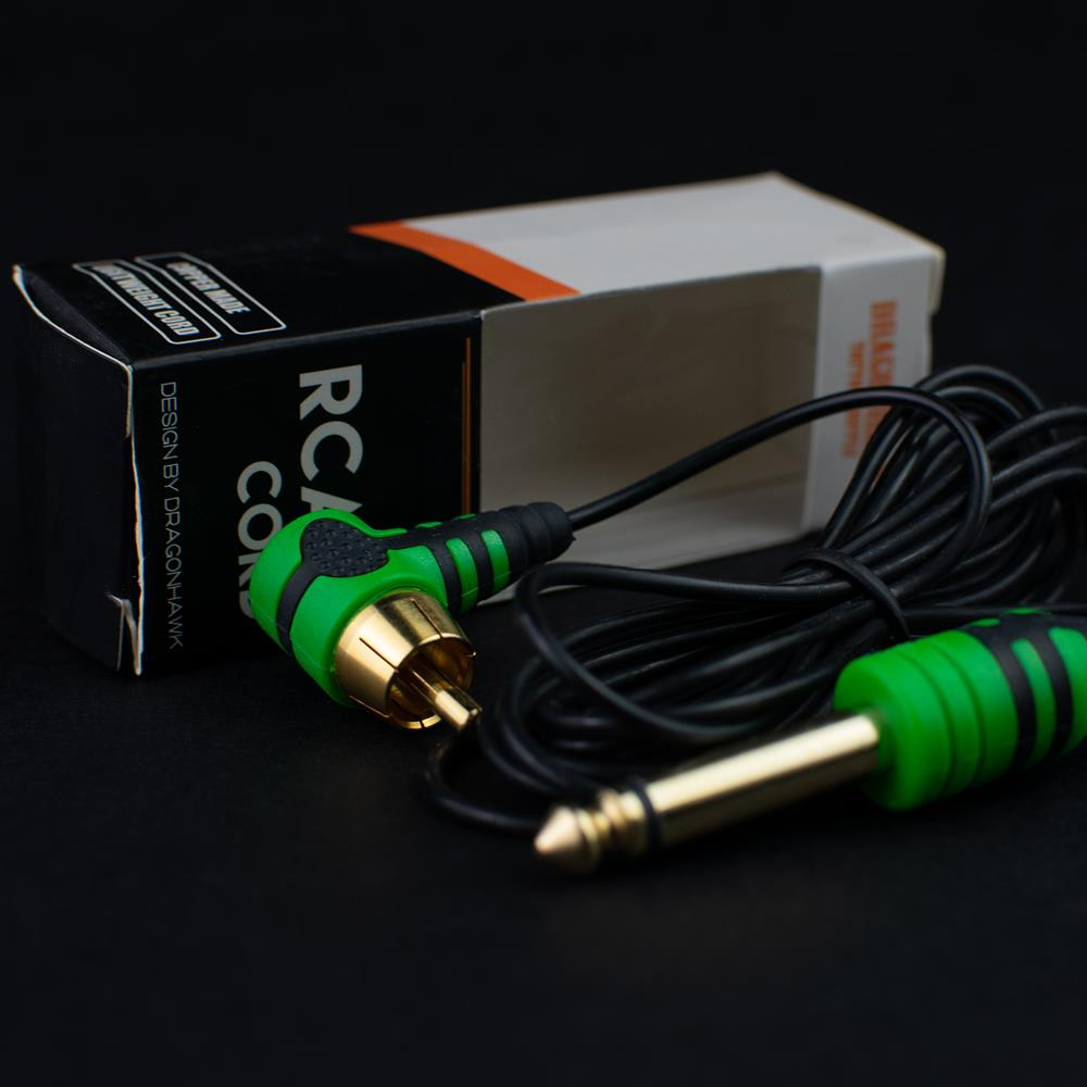 RCA Kábel / Fekete-zöld PRÉMIUM