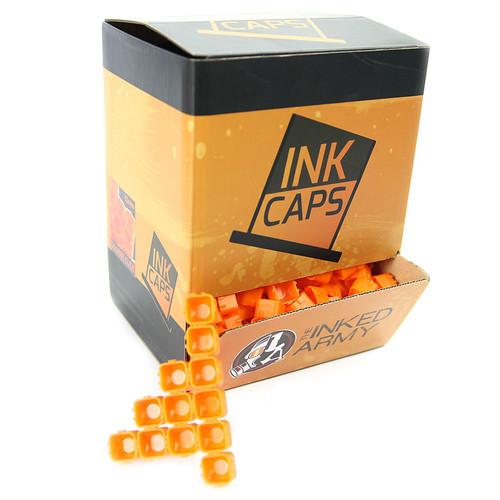Szögletes Festéktartó Kupak - Narancssárga - Szögletes - 12 mm - 800 darab