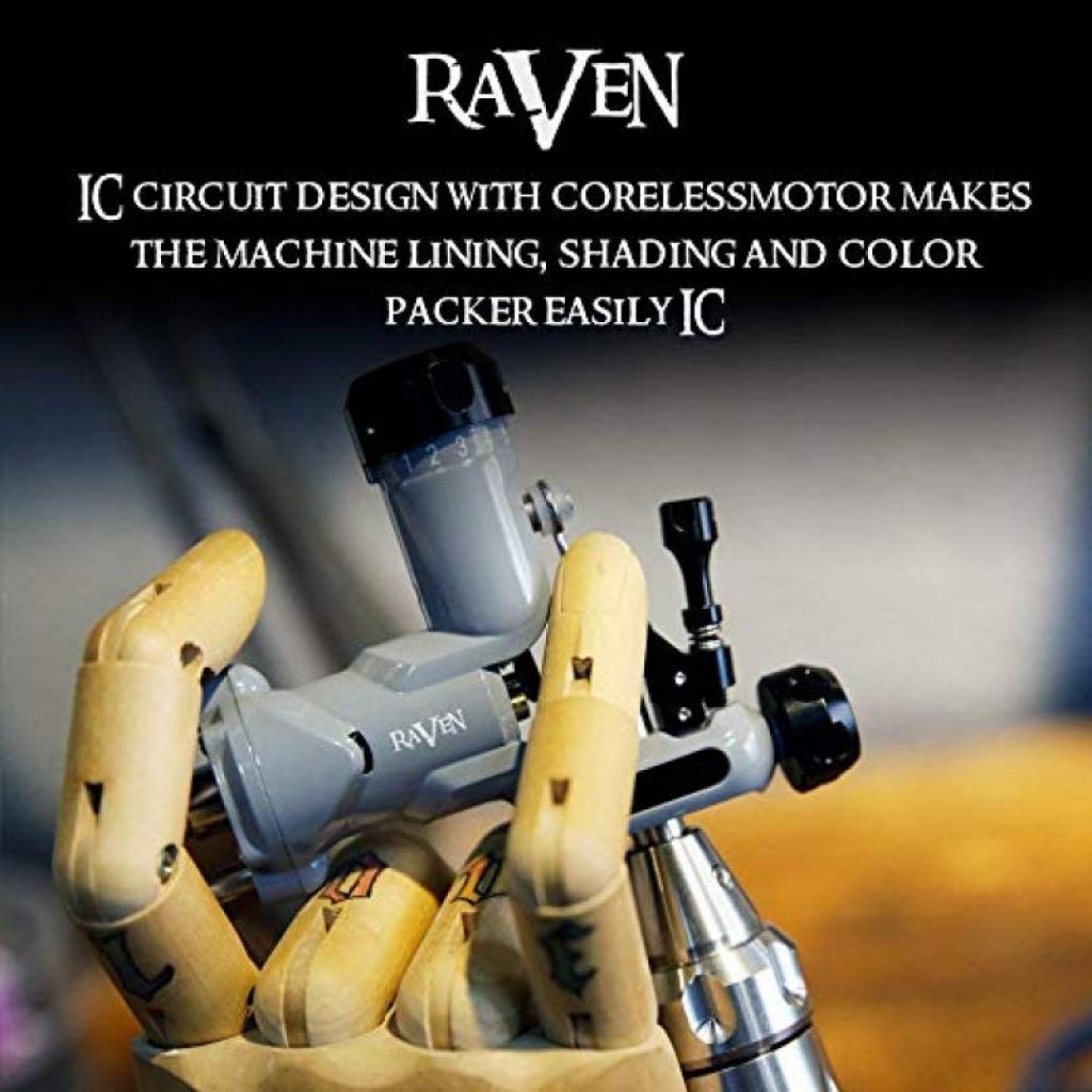 Dragonhawk Raven - Forgómotoros Tetováló Gép - RCA Kábellel - Tápegységgel