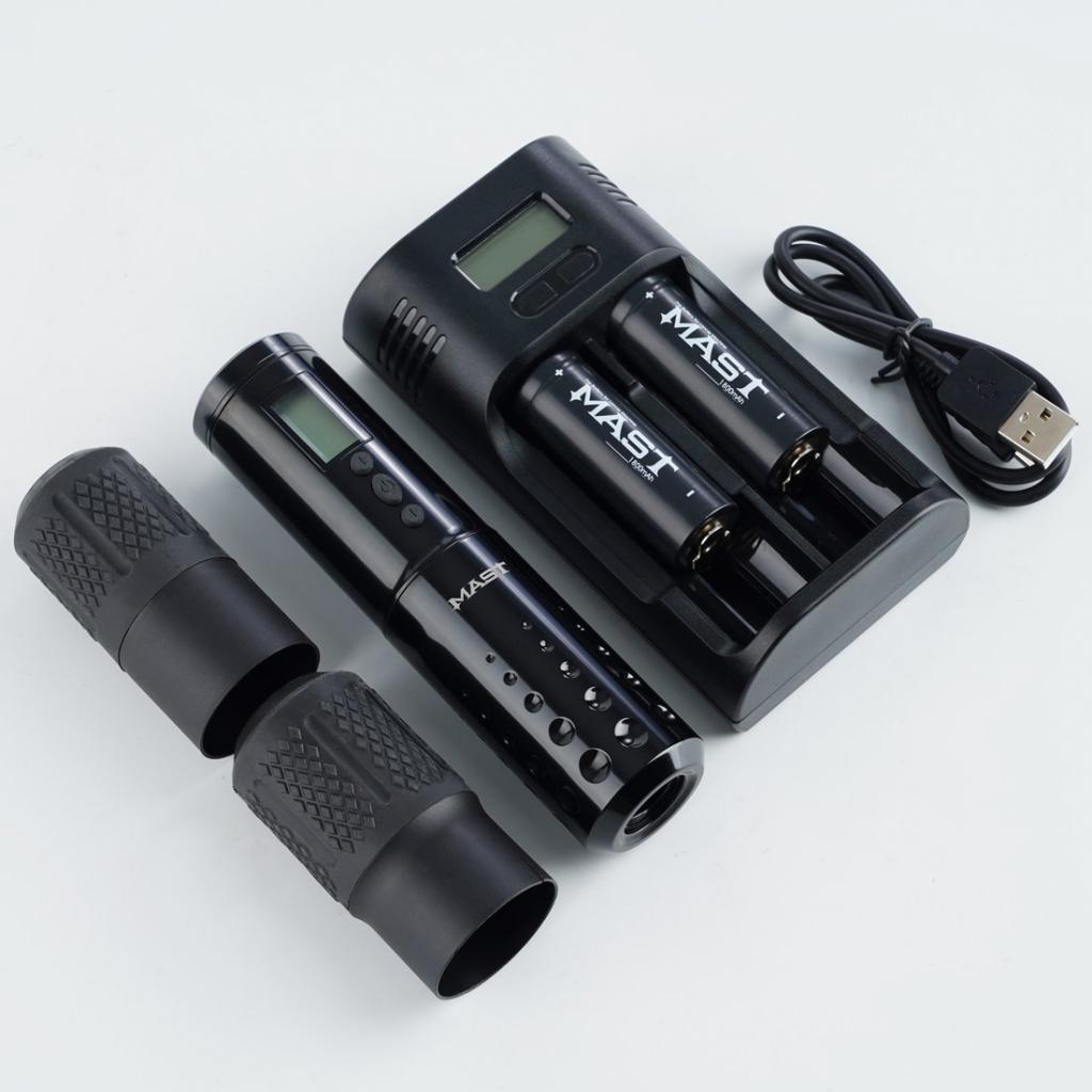 Mast Lancer Készlet - Vezeték Nélküli Tetováló Pen - 50 darab Mast Pro Tűmodullal - Ajándék Bandázzsal
