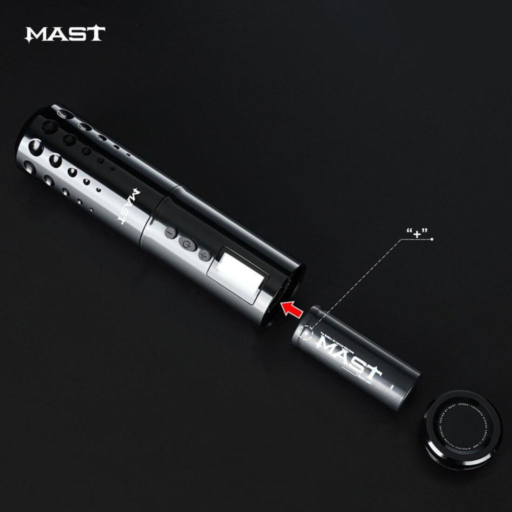 Mast Lancer - Vezeték Nélküli Akkumulátoros Tetováló Pen - Cserélhető Pót Akkumulátorral - Piros