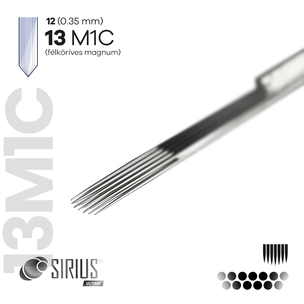 13 M1C - Félköríves Magnum Tű - SIRIUS ULTIME - 5 darab