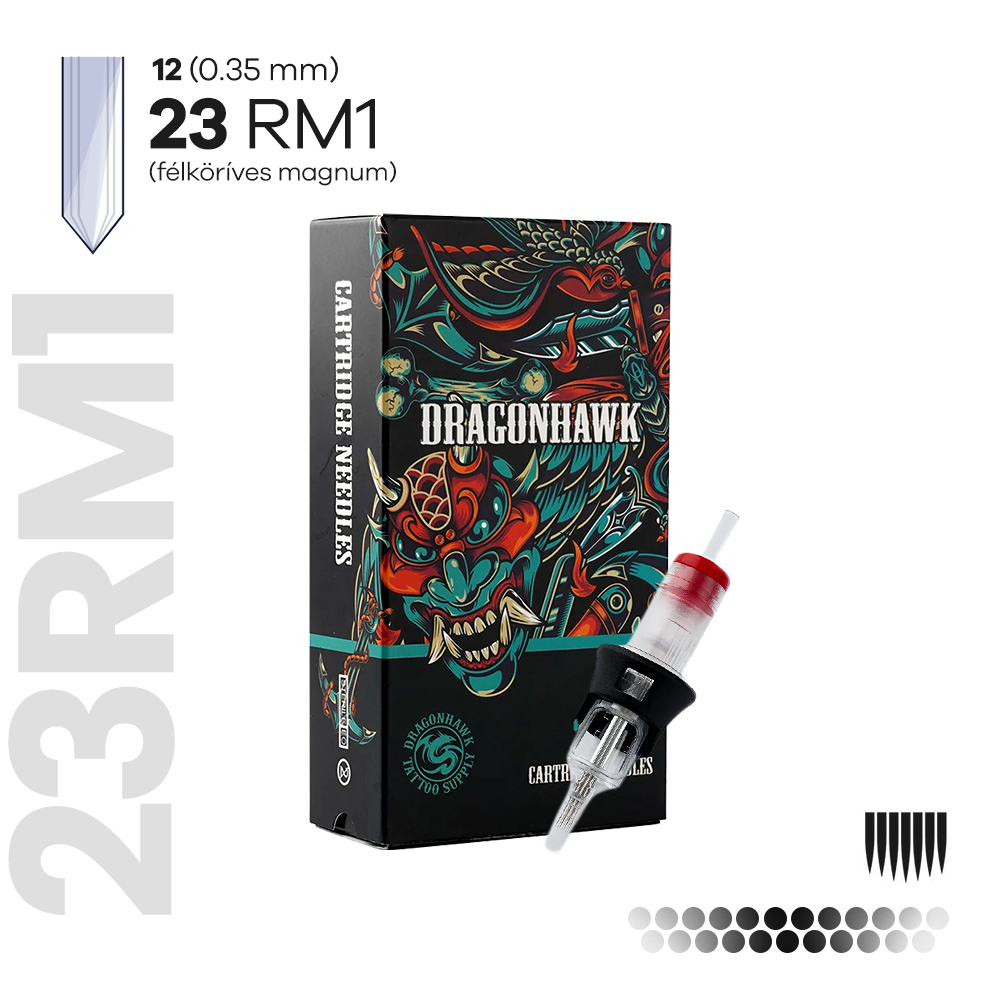23RM1 - Félköríves Magnum Satír Tűmodul - DRAGONHAWK - 20 darab