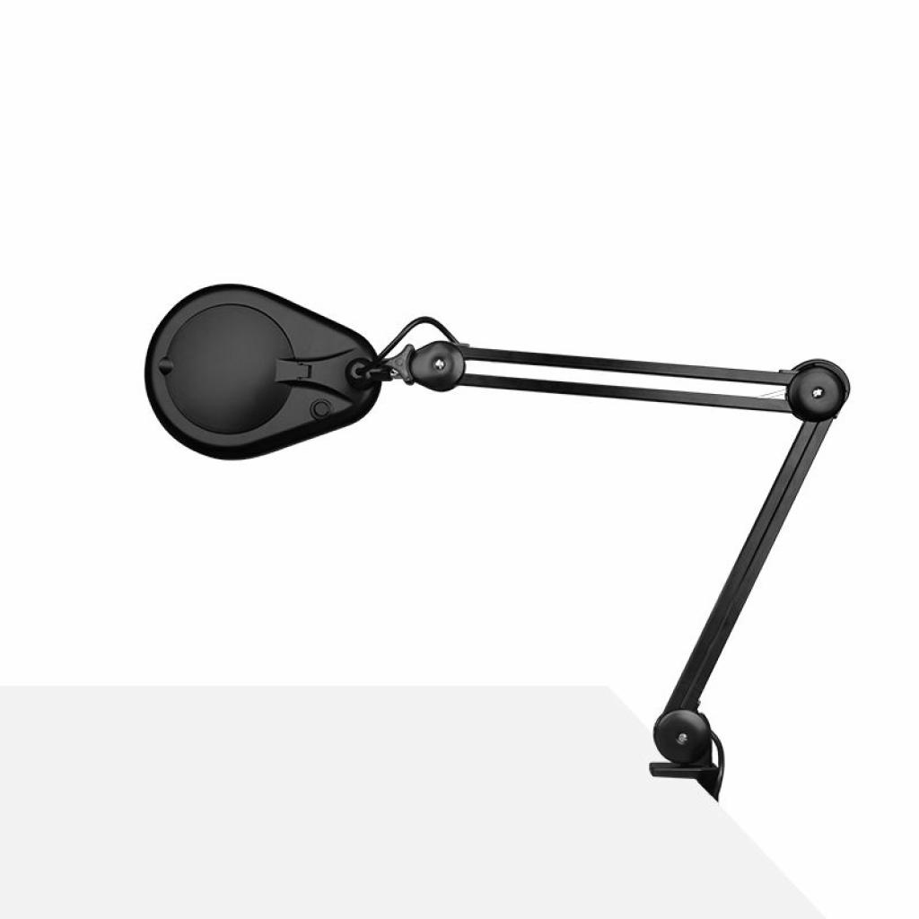 3D nagyító LED lámpa, asztalra szerelhető (fekete)