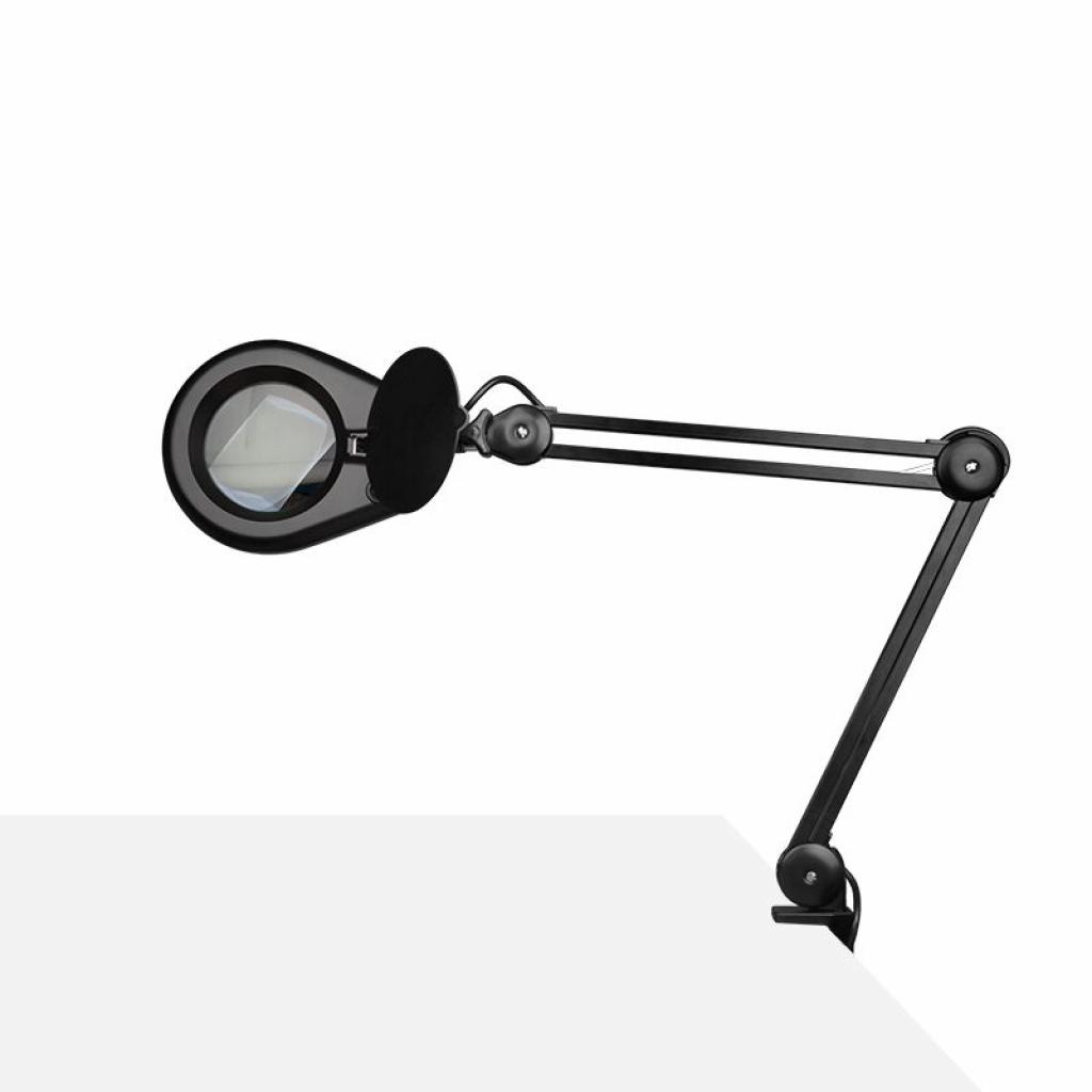 3D nagyító LED lámpa, asztalra szerelhető (fekete)