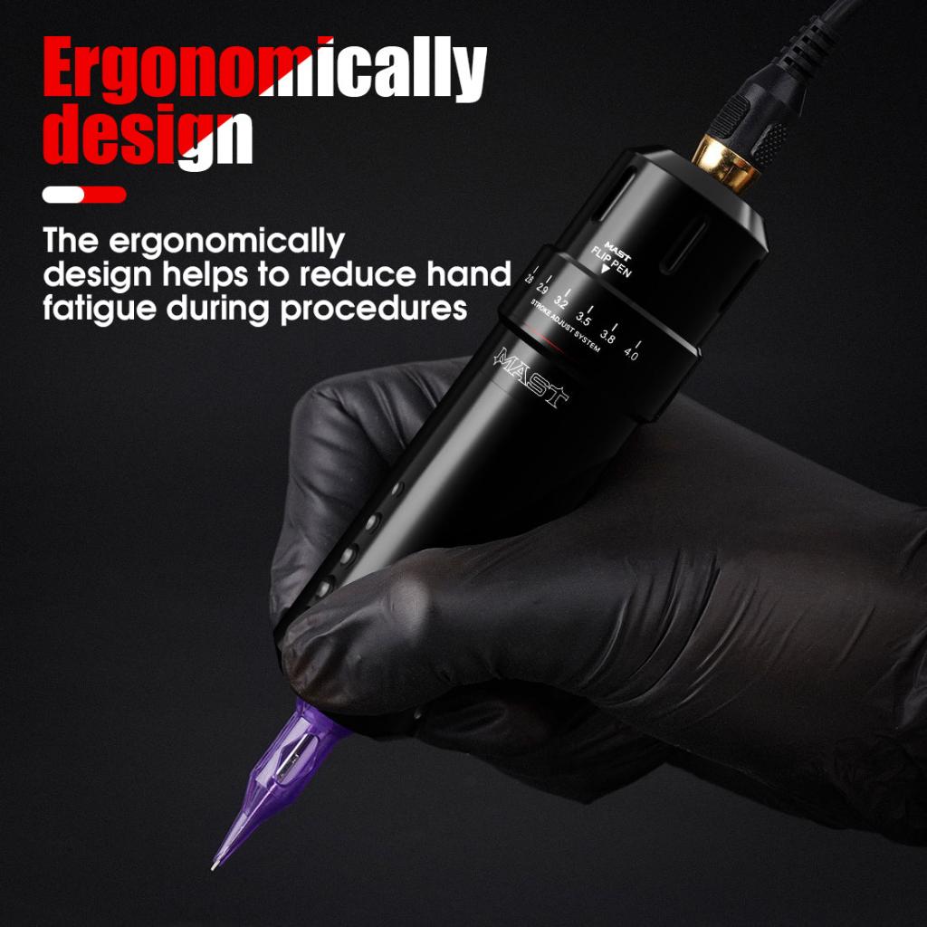 DRAGONHAWK MAST FLIP /Fekete/ 4mm-es Lökethosszúságú Pen Tetoválógép