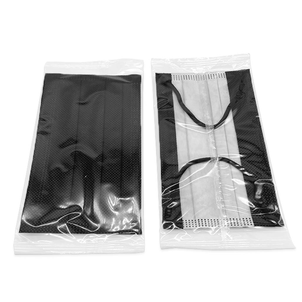 50 db /fekete/ Egyesével Csomagolt 3-rétegű sebészeti arcmaszk (IIR3)
