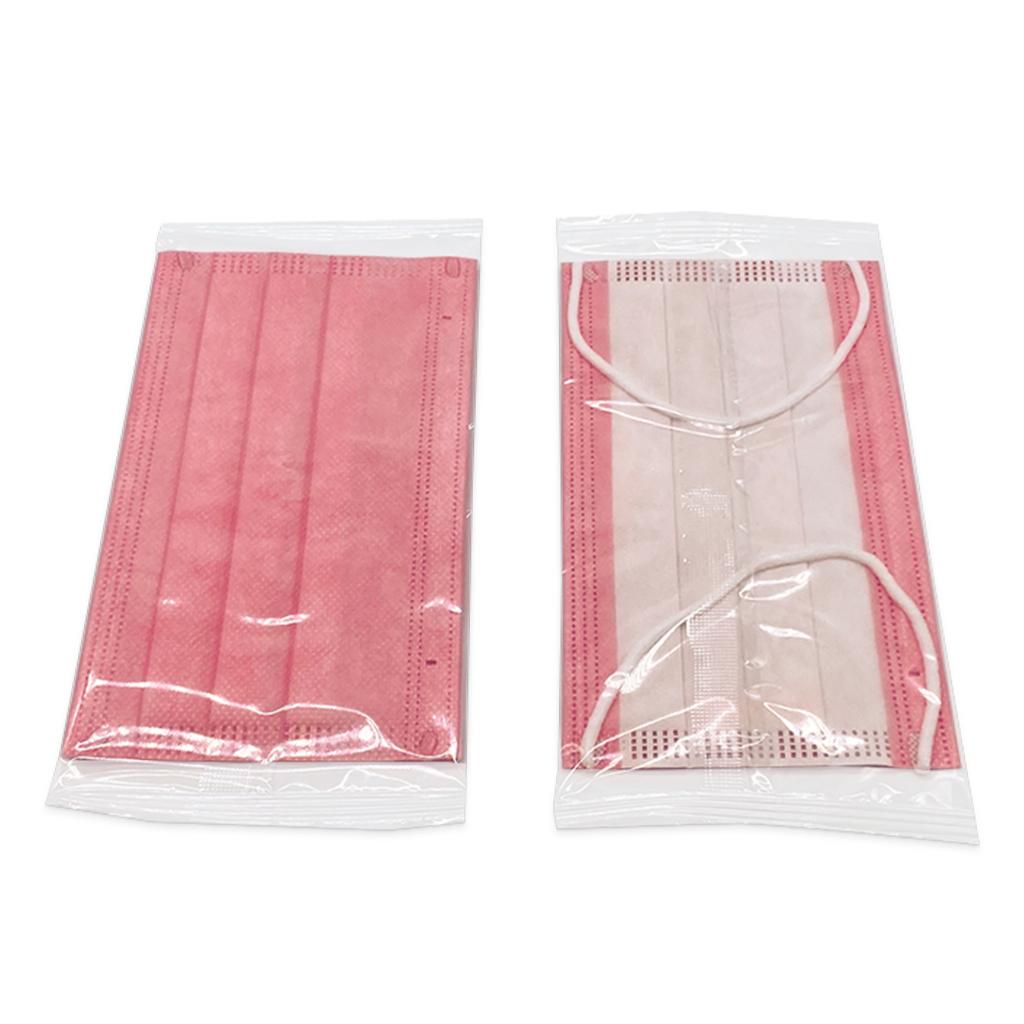 50 db /rózsaszín/ Egyesével Csomagolt 3-rétegű sebészeti arcmaszk (IIR3)
