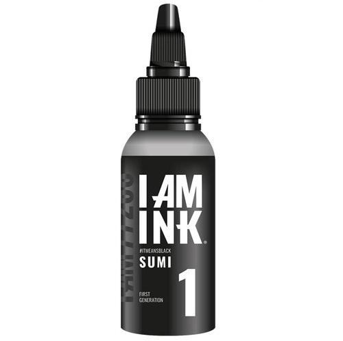 I AM INK - 50ml - Tetoválófesték - REACH Szabvány - 1 Sumi