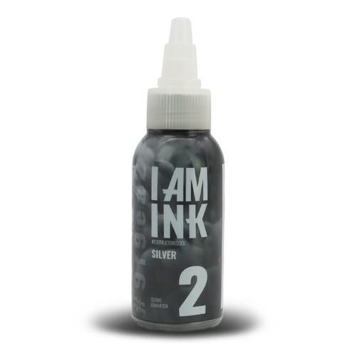 I AM INK - 50ml - Tetoválófesték - REACH Szabvány - II. Generációs - 2 Silver - Ezüst