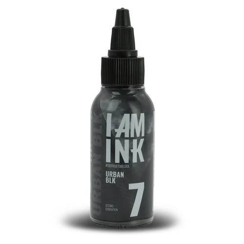 I AM INK - 50ml - Tetoválófesték - REACH Szabvány - II. Generációs - 7 Urban Black - Fekete