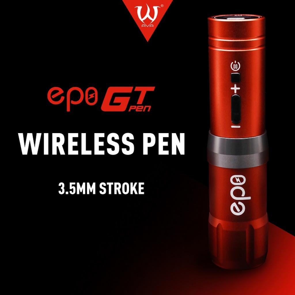 AVA GT EP8 - Piros - Pen Tetoválógép - Vezetéknélküli - Akkumlátoros