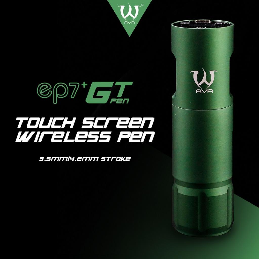 AVA GT EP7+ - Zöld - Pen Tetoválógép - Vezetéknélküli - Akkumlátoros (3.5mm)