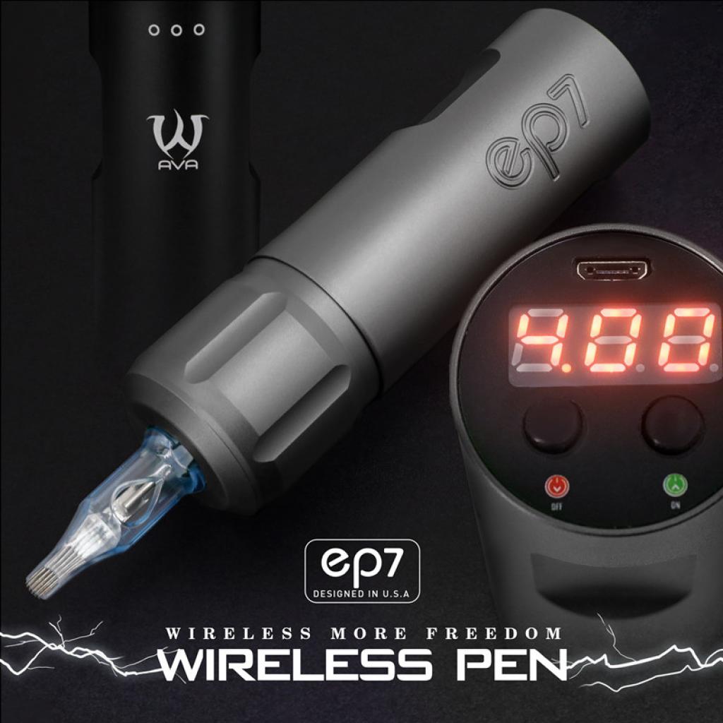 AVA EP7 - Grafit - Pen Tetoválógép - Vezetéknélküli - Akkumlátoros