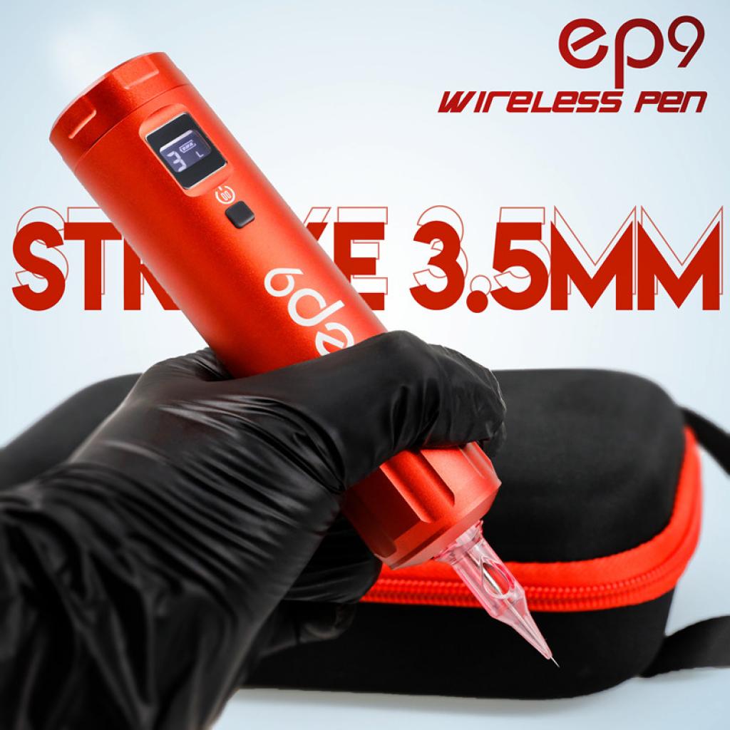 AVA GT EP9 - Piros - Pen Tetoválógép - Vezetéknélküli - Akkumulátoros - 4,2mm