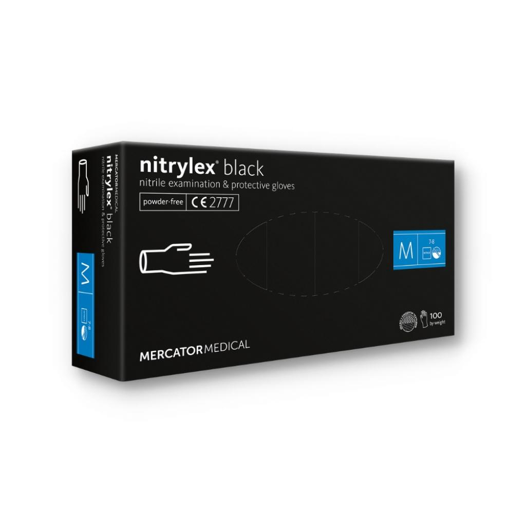 Nitrylex® - 100 db  - M méret - Fekete Kesztyű - Nitril