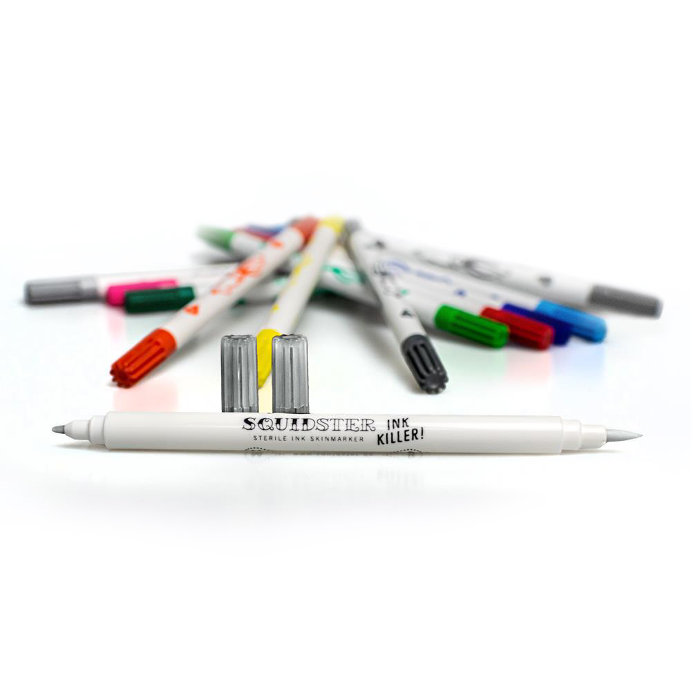 SQUIDSTER - Bőrjelölő toll - Kétvégű - Világosszürke (NEM Sterilizált)