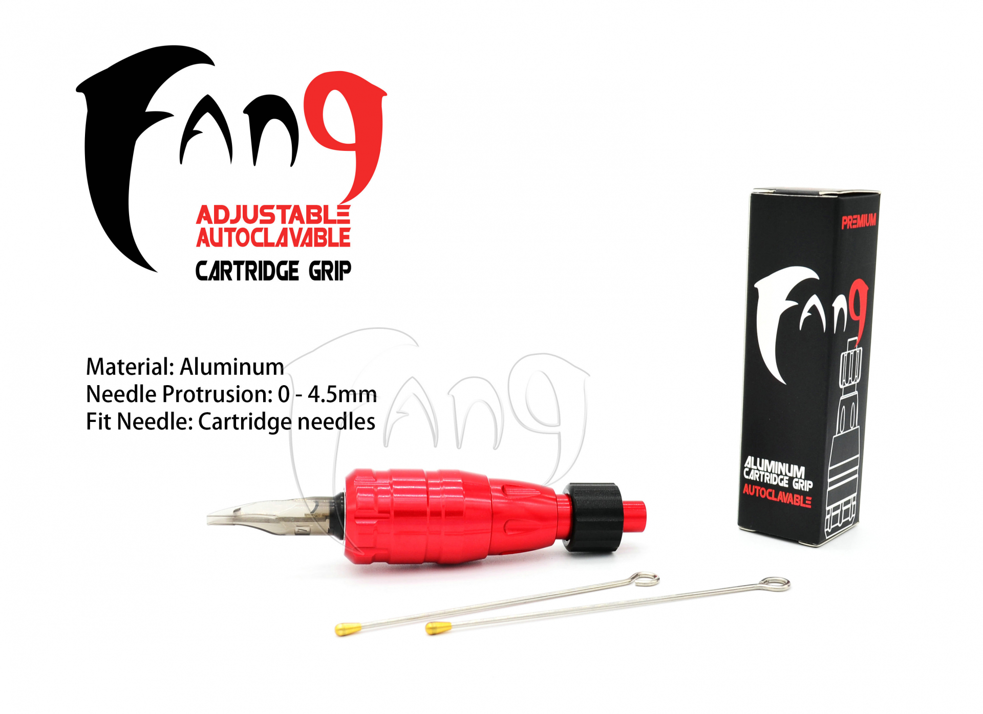 AVA (FANG) Alumínium Tűmodulosra alakító markolat /piros/